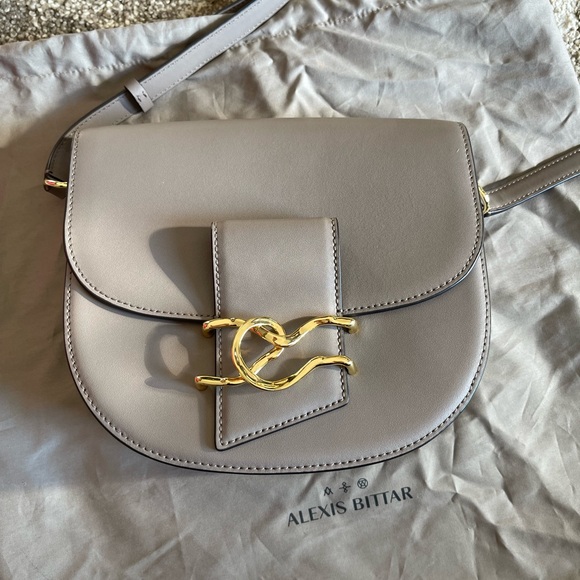 Alexis Bittar Twisted Gold Saddle Bag - Picture 3 of 8